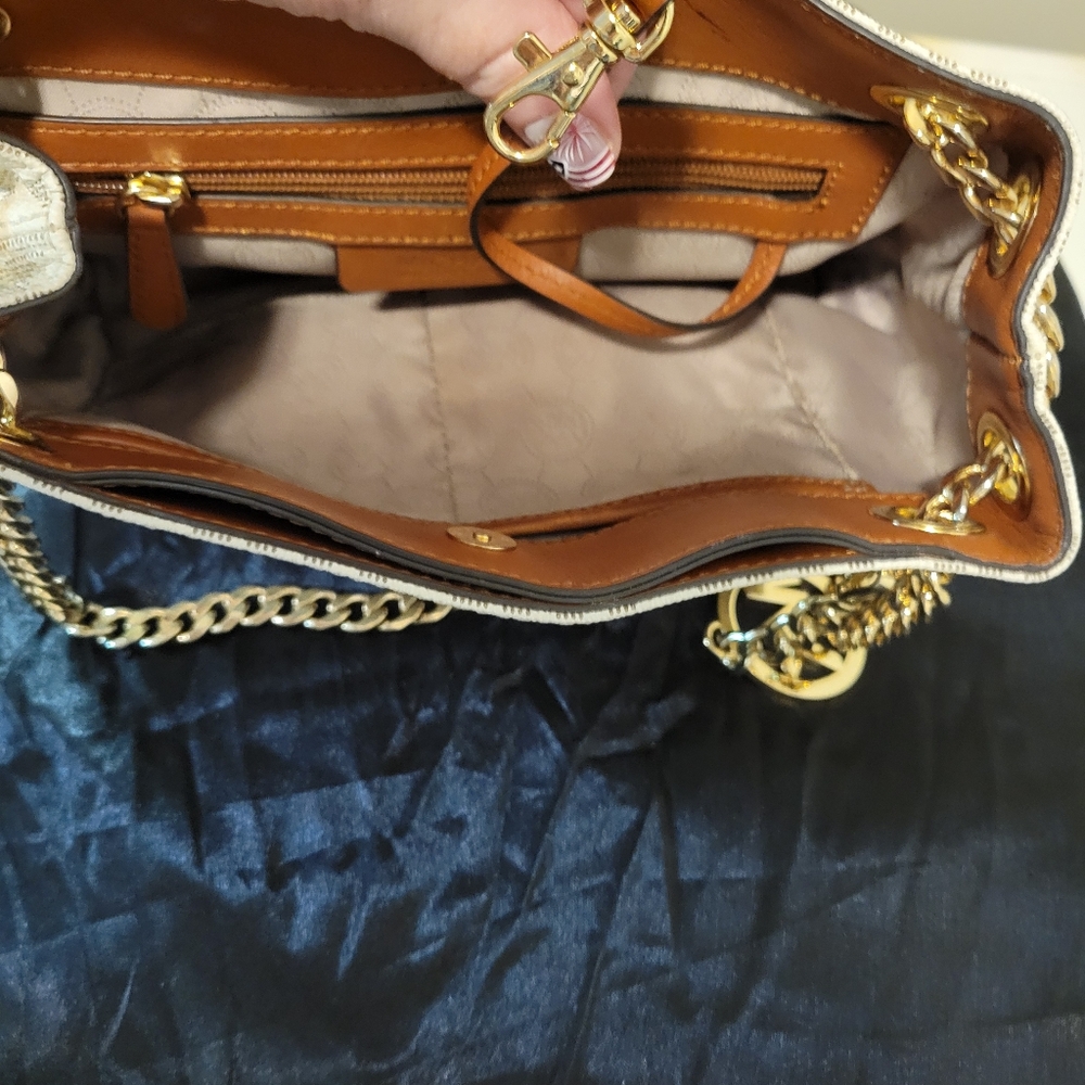 Michael Kors Cream and Brown Women's Bag - Picture 5 of 8